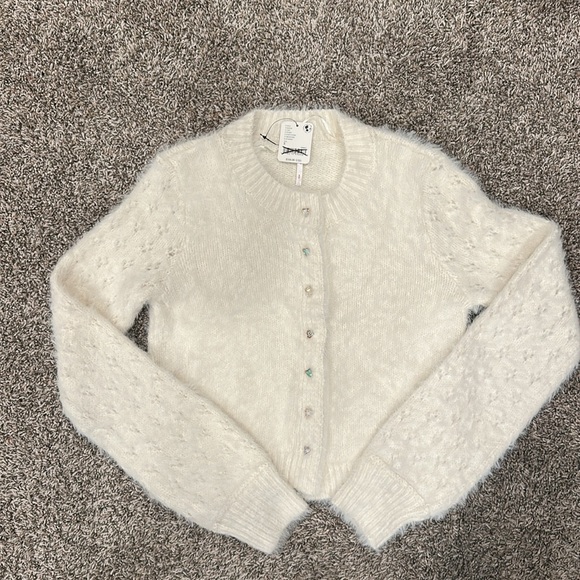 Free People Celeste Cardi Cardigan Sweater in Ivory - Picture 8 of 11